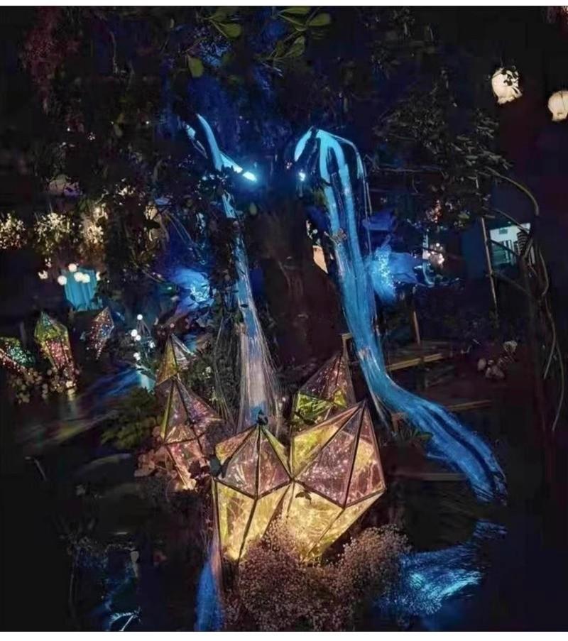 Уличные светодиодные гирлянды Avatar, свадебное дерево в форме водопада, водонепроницаемые, цвет звездного света.