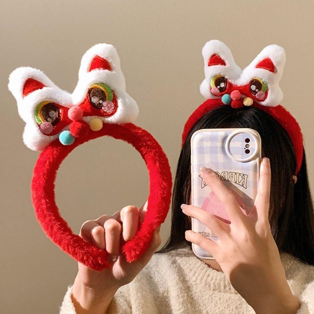 Mascot Horse Hairband Horse Doll Plush Horse Headband Cute New Year Headband  Party Decoration