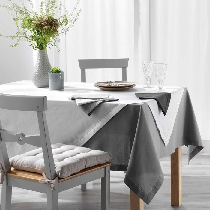 Nappe rectangle 140x240cm Charlines anthracite