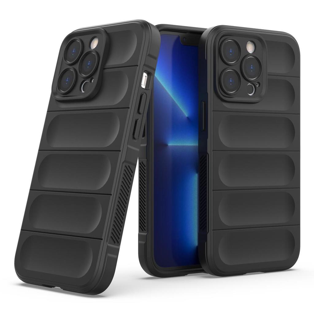 Magic Shield Armor Case for iPhone 13 Pro Max - Flexible Impact-Resistant Black Cover