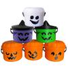 Halloween Candy Bucket Mini Trick or Treat Candy Holder with Handle Small Pumpkin Ghost Bucket for Halloween Party Supplies