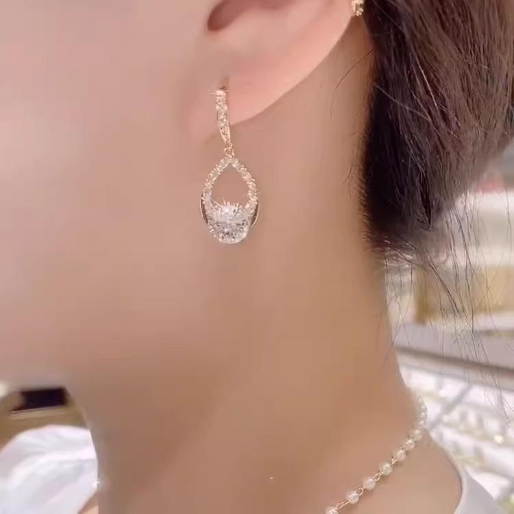 Корейские нишевые серьги-капли воды класса люкс для женщин