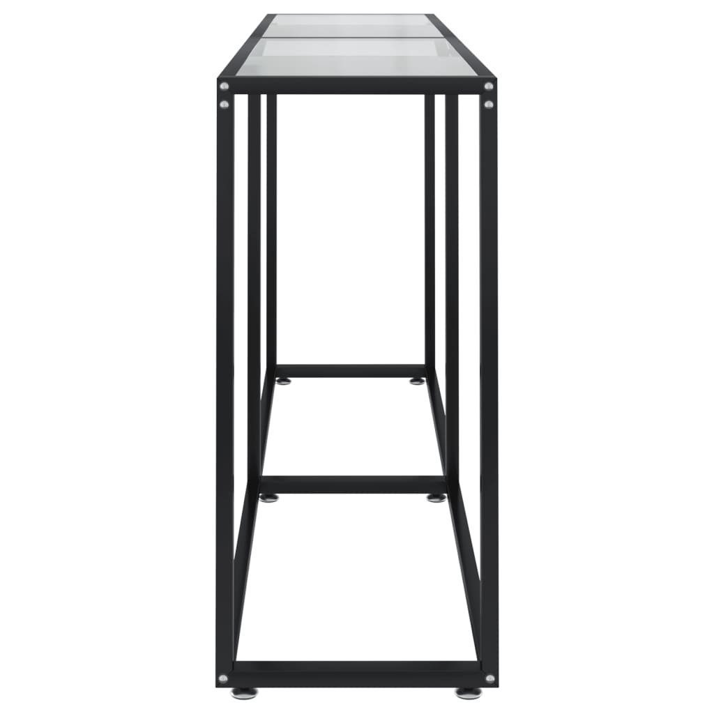 Console Table Transparent 160 x 35 x 75.5 cm Tempered Glass