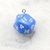 20-Sided Acrylic Dice Keychain - Transparent Solid Color Jewelry Charm