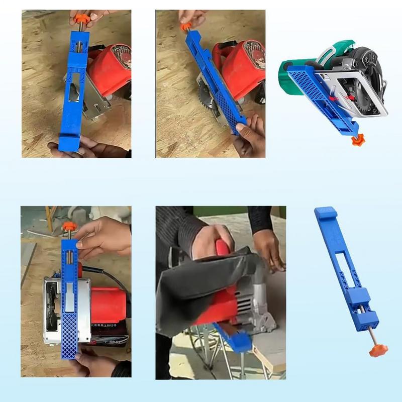 Регулируемая база режущего станка, направляющая зажимов для циркулярной пилы, двухсторонняя обратная пряжка для 4-дюймового пылеулавливающего резака