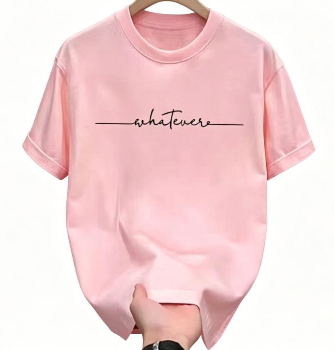 Unisexs Summer Cotton Fashionable Casual Sports Loose Plus Size Simple Letter Printed Round Neck Short Sleeved Tshirt Topmild