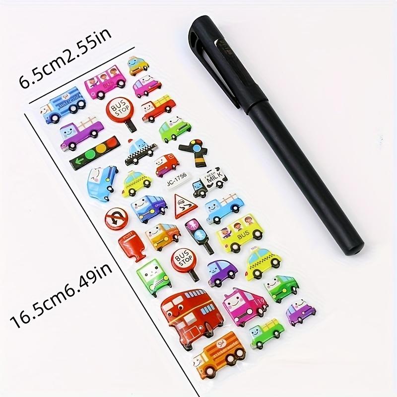 500 симпатичных пушистых наклеек с разнообразными дизайнами, включая 3D-варианты, буквы, цифры, бабочек, рыб, динозавров и т. д.