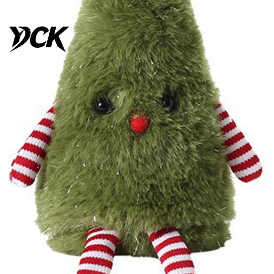 Unique Xmas Party Decorations Christmas Tree Plush Ornament with Dangling Legs, Cute Soft Stuffed Figure, Modern Farmhouse Holiday Decor Doll for Home