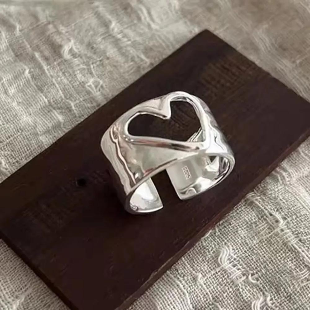 Серебряное кольцо-цветок 925 пробы для женщин Полое исполнение Ретро Хип-хоп Украшение Подарок Вечеринка Прямая поставка
