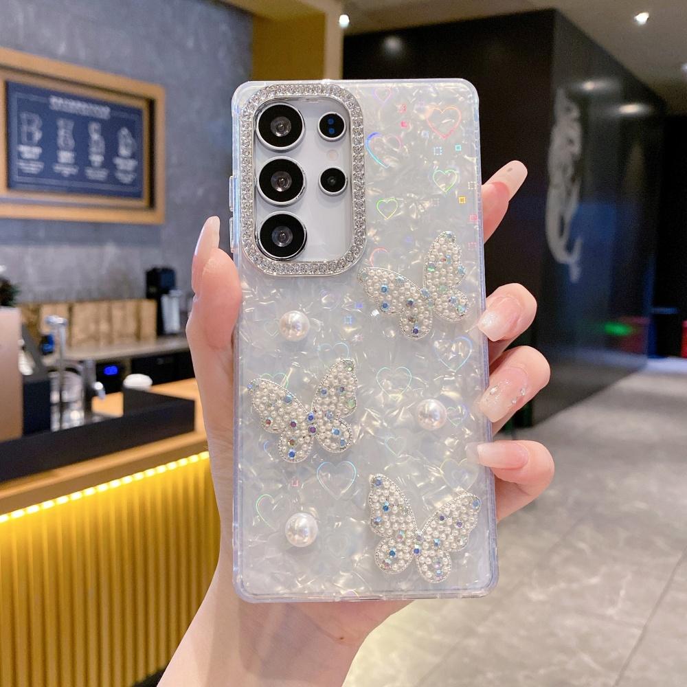 Shell Pattern Pearl Butterfly iPhone 17 Pro Max Case iPhone 16 Premium Protective Cover Elegant Design