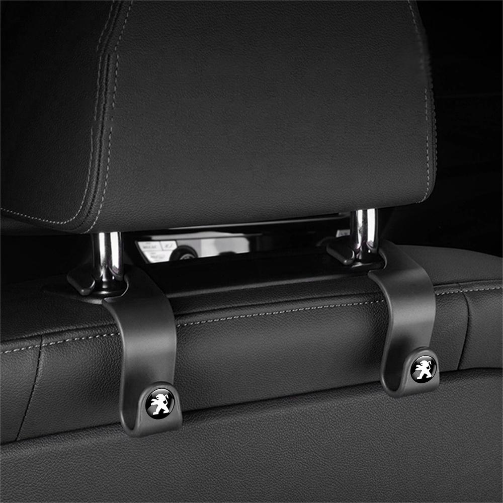 2/4pcs Car Hooks Seat Back Headrest Hook Organizer For Peugeot 408 206 207 208 2008 3008 306 307 308 107 Accessories Valve cap