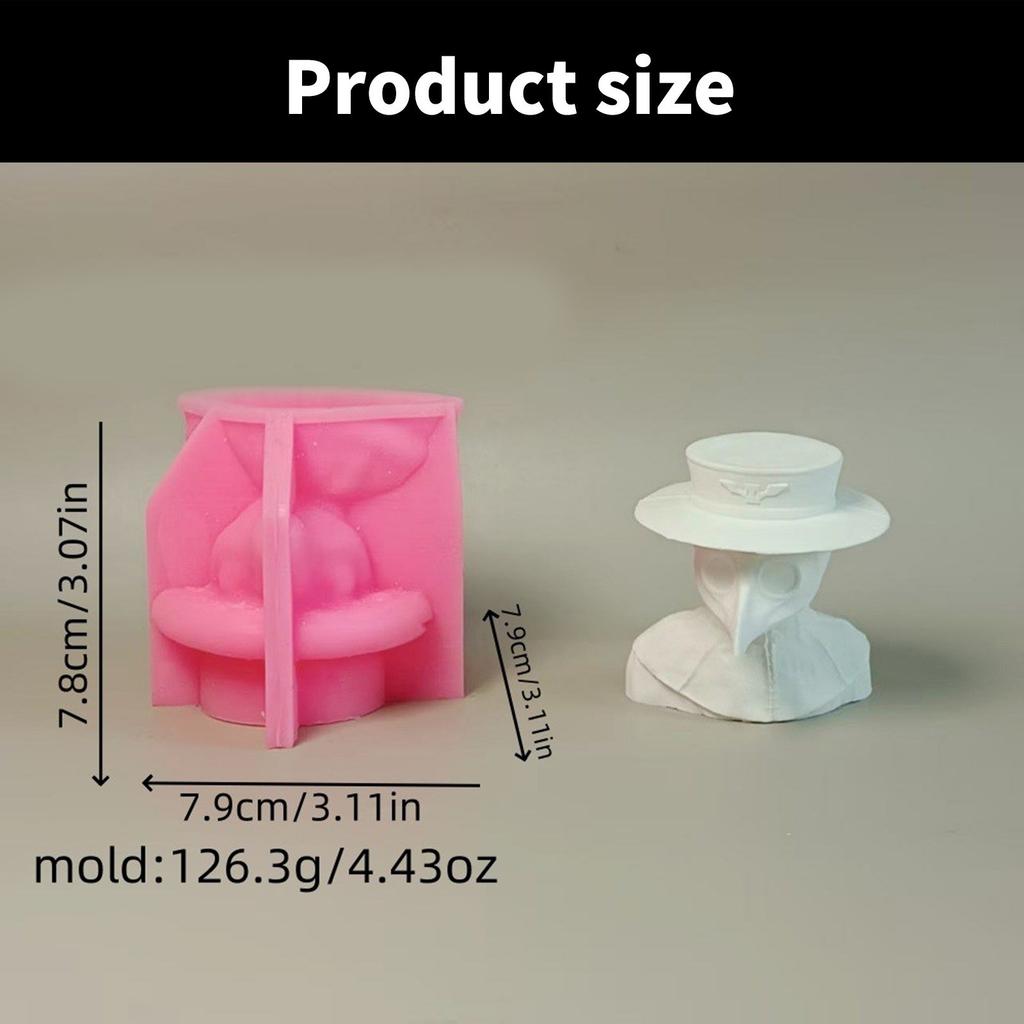 Статуя Чумного Доктора Силиконовые Формы Для Свечей, Мыла, Шоколада, Конфет, Торта, Помадки, Украшения, Цемент, Гипс Силиконовые Формы