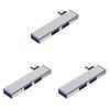 AU 3 в 1 USB HUB Type C HUB OTG док-станция расширения для ПК ноутбука(Серебряный TypeC до 3U