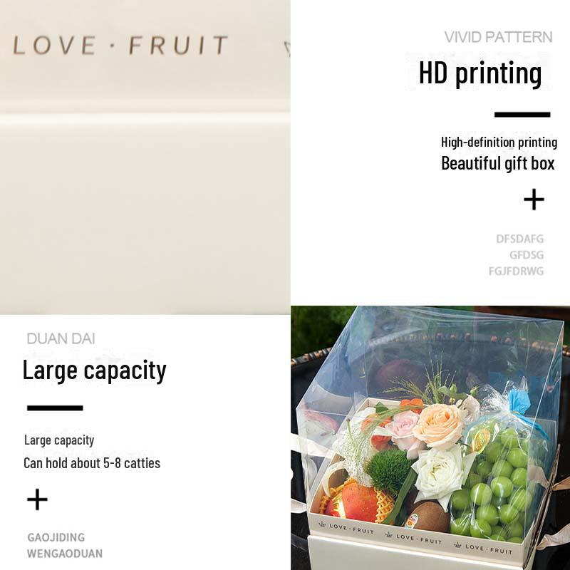 «Прозрачная подарочная коробка с цветами в скандинавском стиле для Дня святого Валентина, дня рождения или торта»