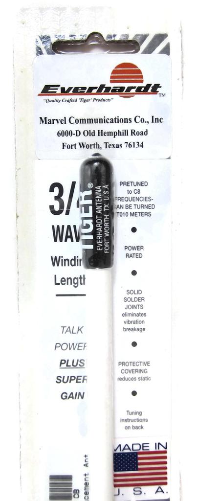 Everhardt Wave 2ft Fiberglass Flex CB Radio Antenna White TSM2-W 3/4 œSuper -