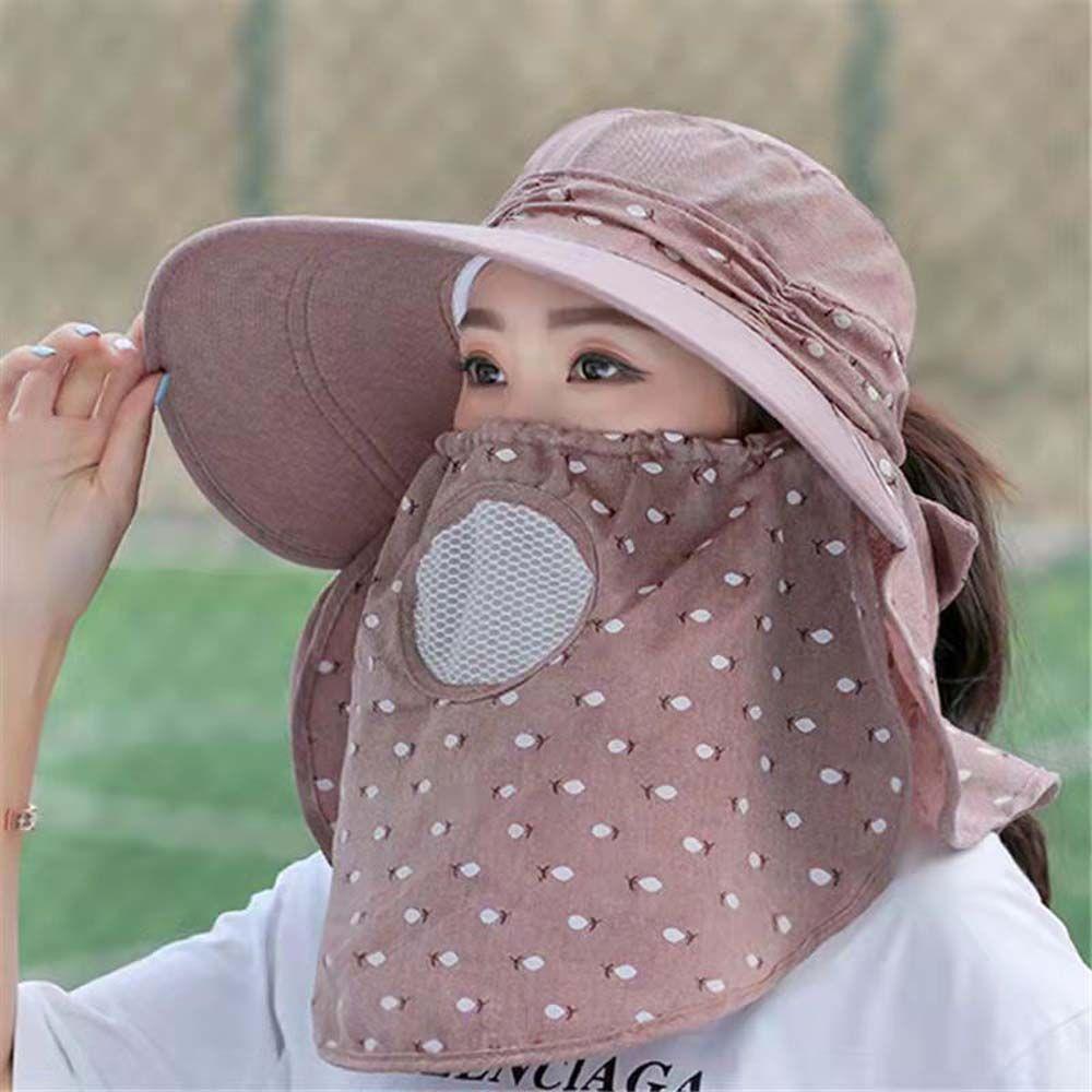 Mother Sun Hat Big Brim Hiking Caps Women Sun Hat With Neck Flap Bucket Hat Summer UV Protection