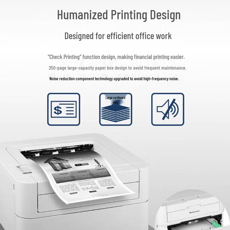 Lenovo Zhixiang LJ2400 Pro Black and White Laser Printer CN plug (adapter included)
