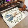 Custom Peter Rabbit Mat Personalized Name, Polyester Washable Indoor Entryway Rug, Gift for Christmas, Easter, Thanksgiving Day