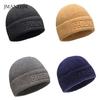 Зимняя новая мужская шапка для защиты ушей, вязаная шерстяная шапка, утолщенная термошапка, модная шапка, флисовый свитер, шапка