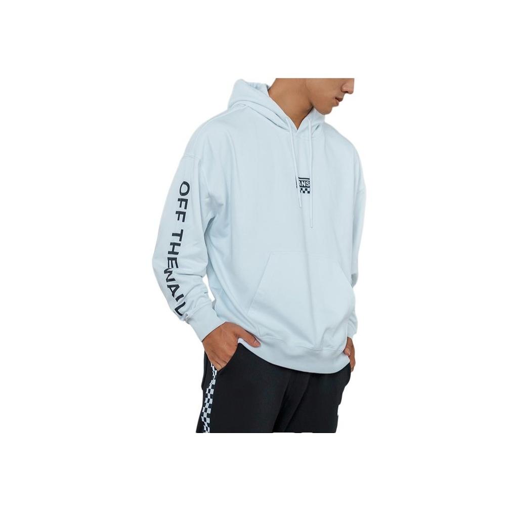 Vans FW22 Logo Print Drawstring Hoodie Unisex Hoodies White VN00090UWHT