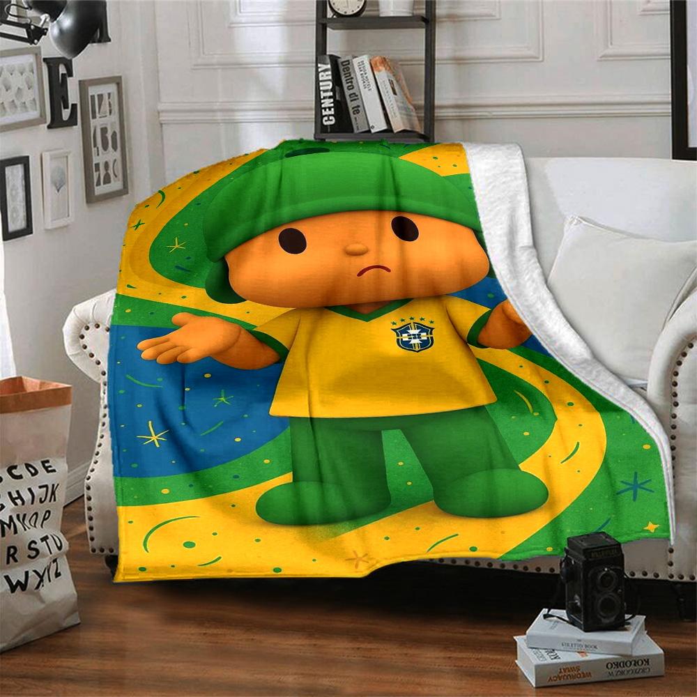 Pocoyo Blanket Durable Comfort Perfect for Office Livingroom Picnics Four Seasons Multipurpose Modern Best Holiday Gift for Friends Family