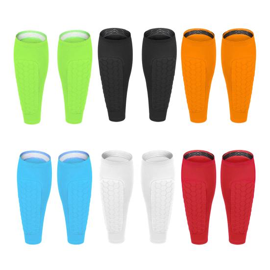 Футбольные щитки для детей и подростков, компрессионный рукав для икр с сотовыми вставками, защита икр для футбола