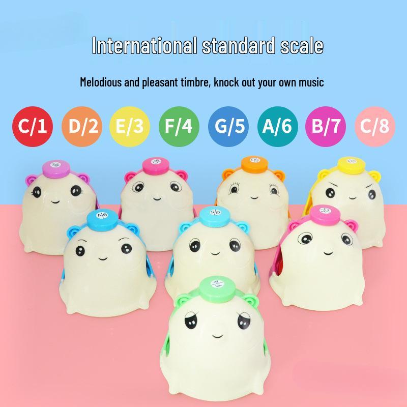 Jingle Bells Musical Instrument for First-Grade Music Class - Wooden Handle & Red Rope Copper-Plated Bell