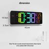 17-дюймовые Большие Цифровые Будильники для Дома Динамический RGB Дисплей Светодиодные Настенные Часы Декор Комнаты Цветные Светодиодные Цифровые Часы