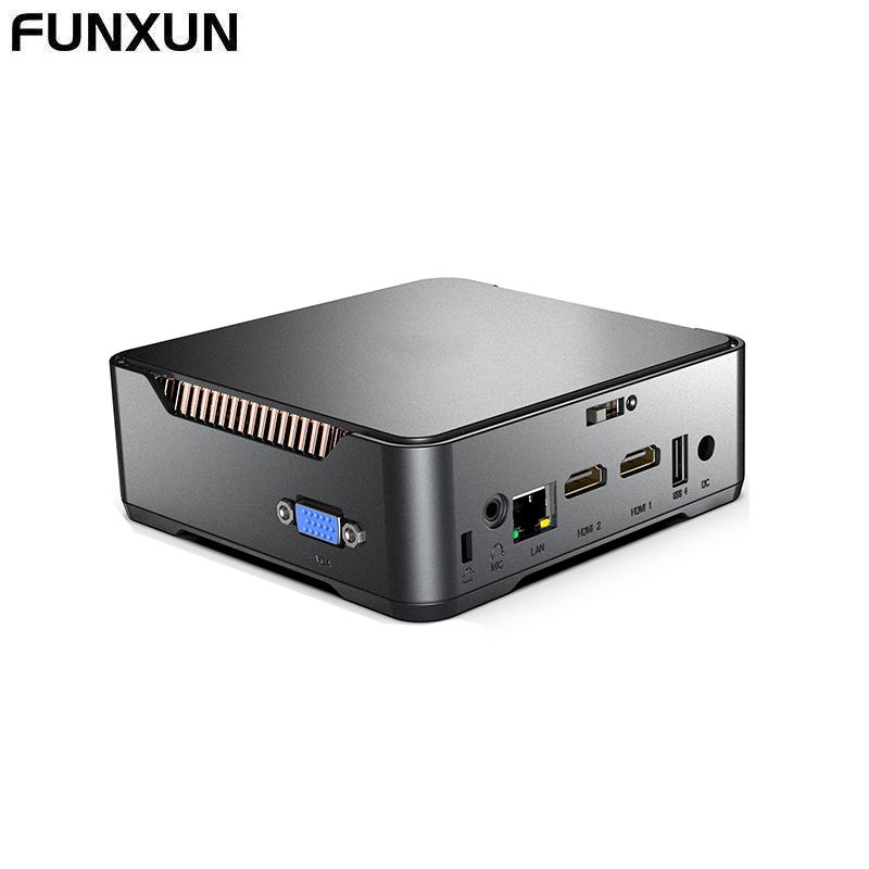 FUNXUN Window 11 Pro Mini PC Home Office Computer 128G/256G/512G/1TB SSD 8/16GB RAM Portable PC