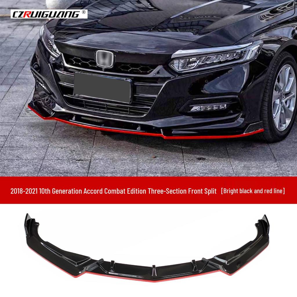 2018 Accord 10th Gen Aggressive Kit: Front Lip, Splitter, Rear Wing, Top Spoiler, Rear Lip, Side Skirts.