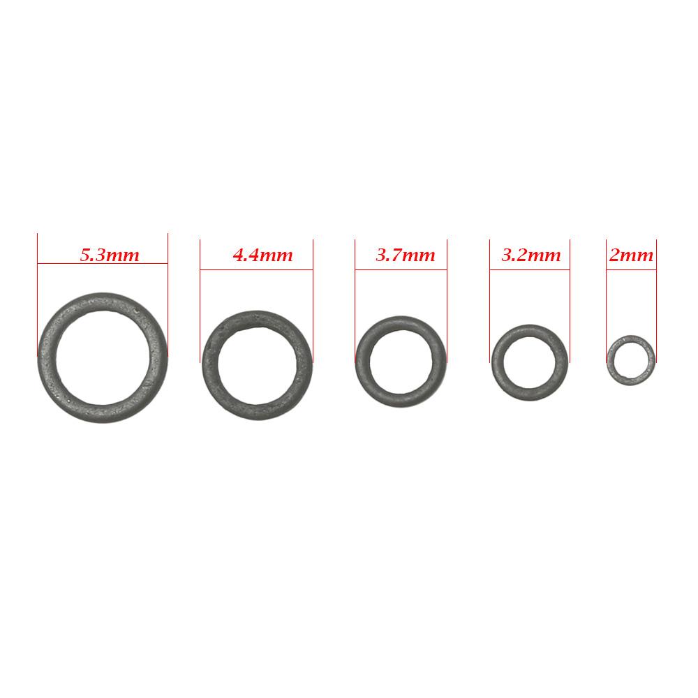 4.4mm 5.3mm Metal Carp Fishing O Ring Terminal End Tackle Accessory Tippet Rig Ring Flat Round Matt