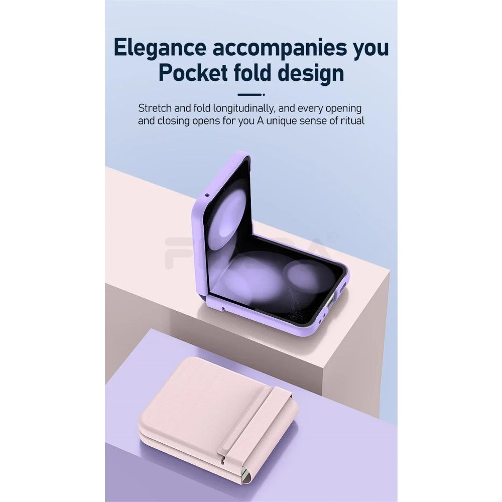 Роскошный матовый кожаный цветной шарнир для Samsung Galaxy Z Flip 6 5 5G чехол с зеркальной пленкой защитный складной противоударный полная защита