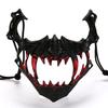 Half Face Mask Horror Halloween Costume Props Animal Skeleton Blood Mask with Elastic Straps for Halloween Cosplay Carnivals Masquerades