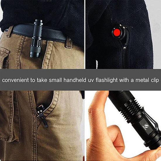 УФ Фонарик Лампа Фонарь Питание от батарейки AA Свет Черного Света Питание для Детектора Маркеров