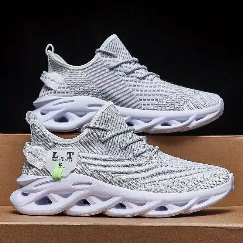 Shoes Men's Mesh Breathable Comfortable Sports Shoes Heightening Running Soft Bottom Flat Bottom Fashion Shoes