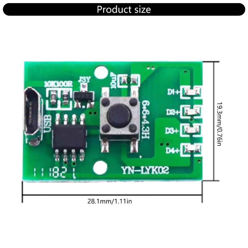 Плата драйвера фонарика Плата схемы фары Порт зарядки 3-5 Вт Модифицированные аксессуары Плата схемы рыболовного фонаря