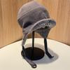 Reversible Lei Feng Hat for Men and Women Autumn and Winter Cold Protection Ear Protection Lace Up Cap Woolen Flying Hat