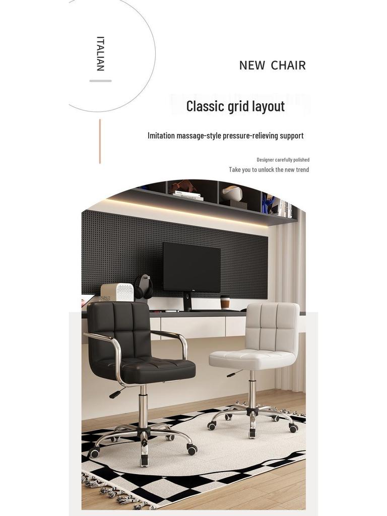 Adjustable Ergonomic Office Chair for Long Sitting – Ideal for Bedroom, Study, and Dressing Table.