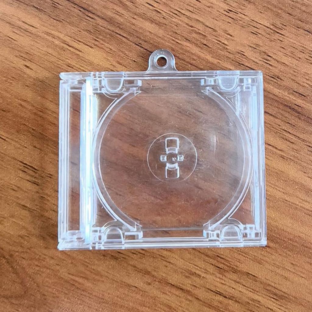 Акриловый брелок-подвеска в виде альбома для дисков, брелок в виде пустой коробки для дисков, подходящий для брелка-рюкзака, брелок-зажим для цепи