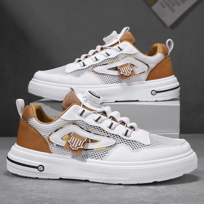 Men's 2025 New Comfortable and Breathable Flat-heeled Light-mouth Color Matching Casual and Versatile Daily Lace-up Men's Board Shoes