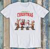 Christmas Reindeer Santa Snowman Gingerbread Funny Gift Tee T Shirt M1757