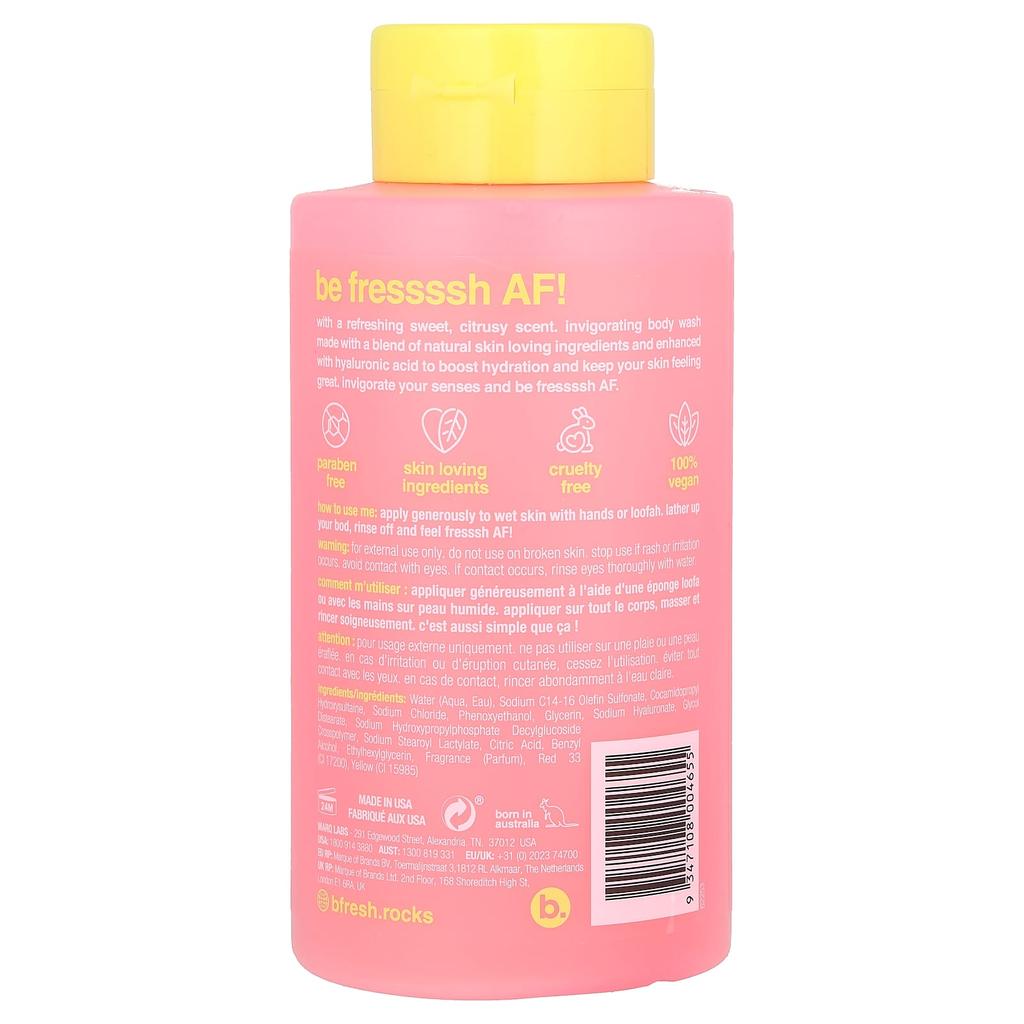 B.Fresh, Invigorating Body Wash, Grapefruit, 473Ml(16Fl Oz)