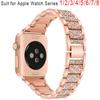Блестящий ремешок с бриллиантами для Apple Watch 40 мм 45 мм 44 мм 41 мм 42 мм 38 мм Металлический браслет для iWatch Series 8 7 SE 6 5 4 Женский браслет