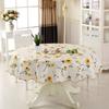 Round Table Cushion Waterproof Tea Table Cloth New Flower Tablecloth Hotel Restaurant