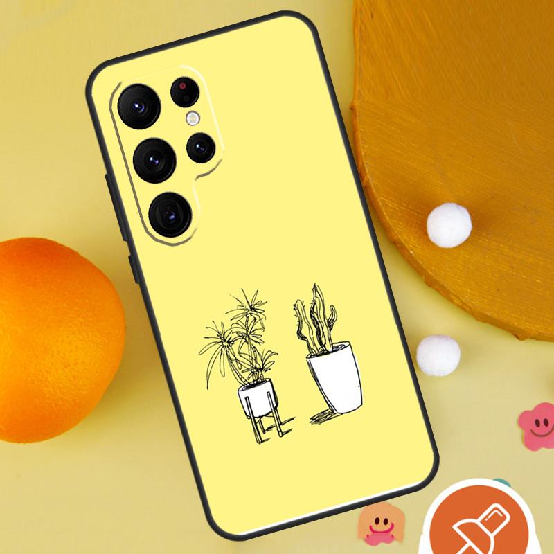 Plant Cactus Phone Case For Samsung Galaxy S25 Ultra S24 S22 S21 Ultra S9 S10 S20 Plus S23 FE Funda Cover