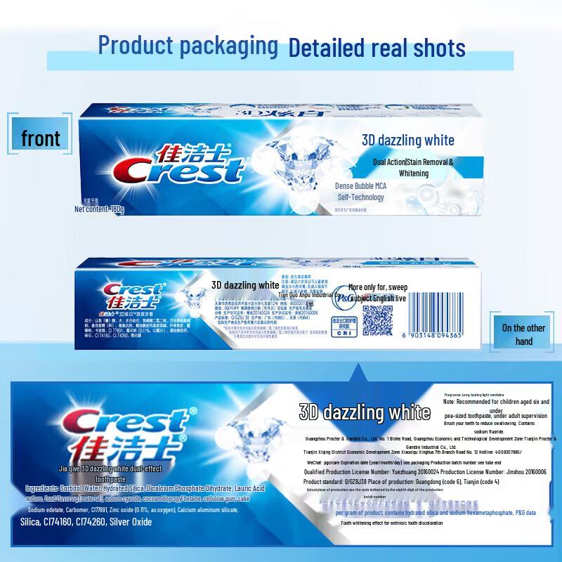 Crest 3D White Toothpaste 5-Pack (Variety Flavors)