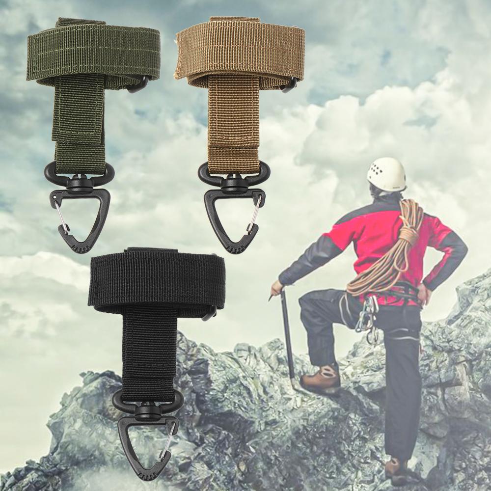 Adjustable Nylon Anti-lost Climbing Hanging Buckle Rope Storage Glove Hook