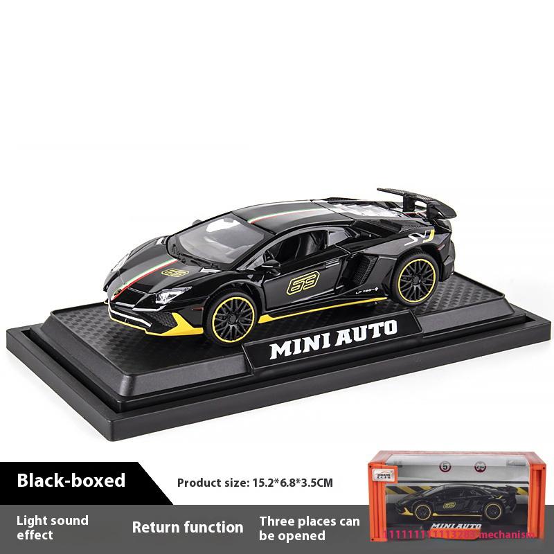 1:32 Модель спортивного автомобиля Lamborghini Aventador Svj Lp780-4, игрушка со звуком и светом, подходит для подарков на день рождения детям