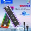 Корпус RGB M2 SSD M.2 NVMe SATA SSD Enclosure 10Gbps M.2 to USB Прозрачный корпус жесткого диска для NVME PCIE NGFF SATA M/B Key SSD Disk