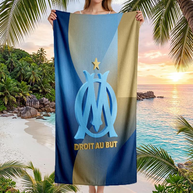 Olympique Lyonnais FC print Quick Dry Beach Towel Microfiber Absorbent Portable Travel Swimming Towel
